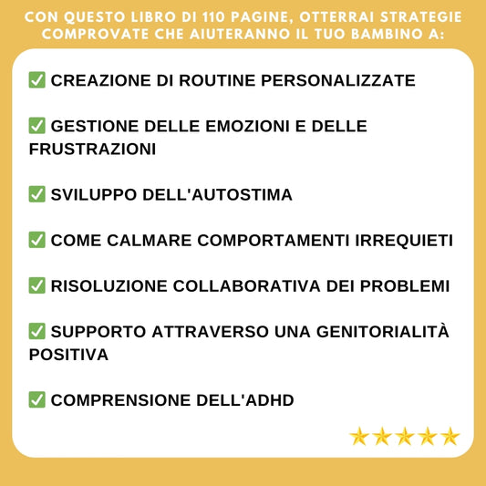 La guida per genitori più venduta rivela un approccio INNOVATIVO che aiuta i bambini con ADHD a diventare più tranquilli e concentrati + 6 BONUS!